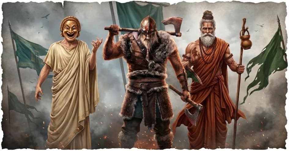 Three vikings